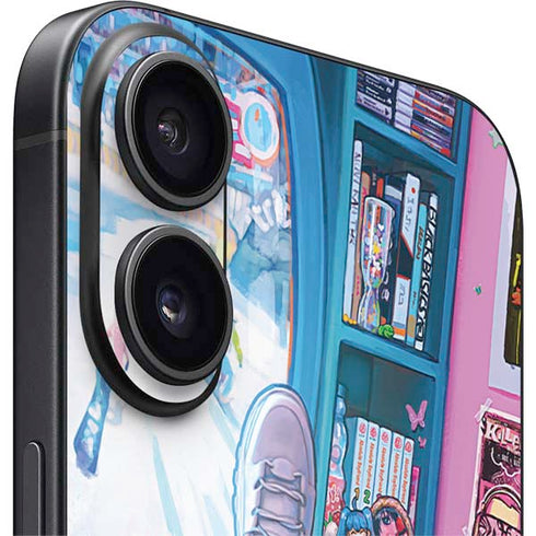 Pink Hair Anime Gamer Girl by Ivy Dolamore iPhone 16 Plus Skin